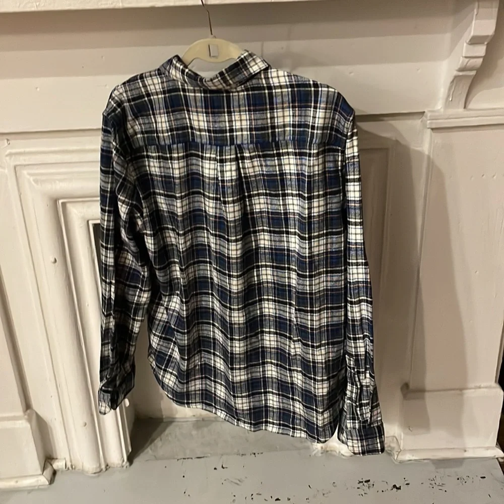 - Eddie Bauer vintage Y2K flannel long sleeve cotton button up - Picture 3 of 5